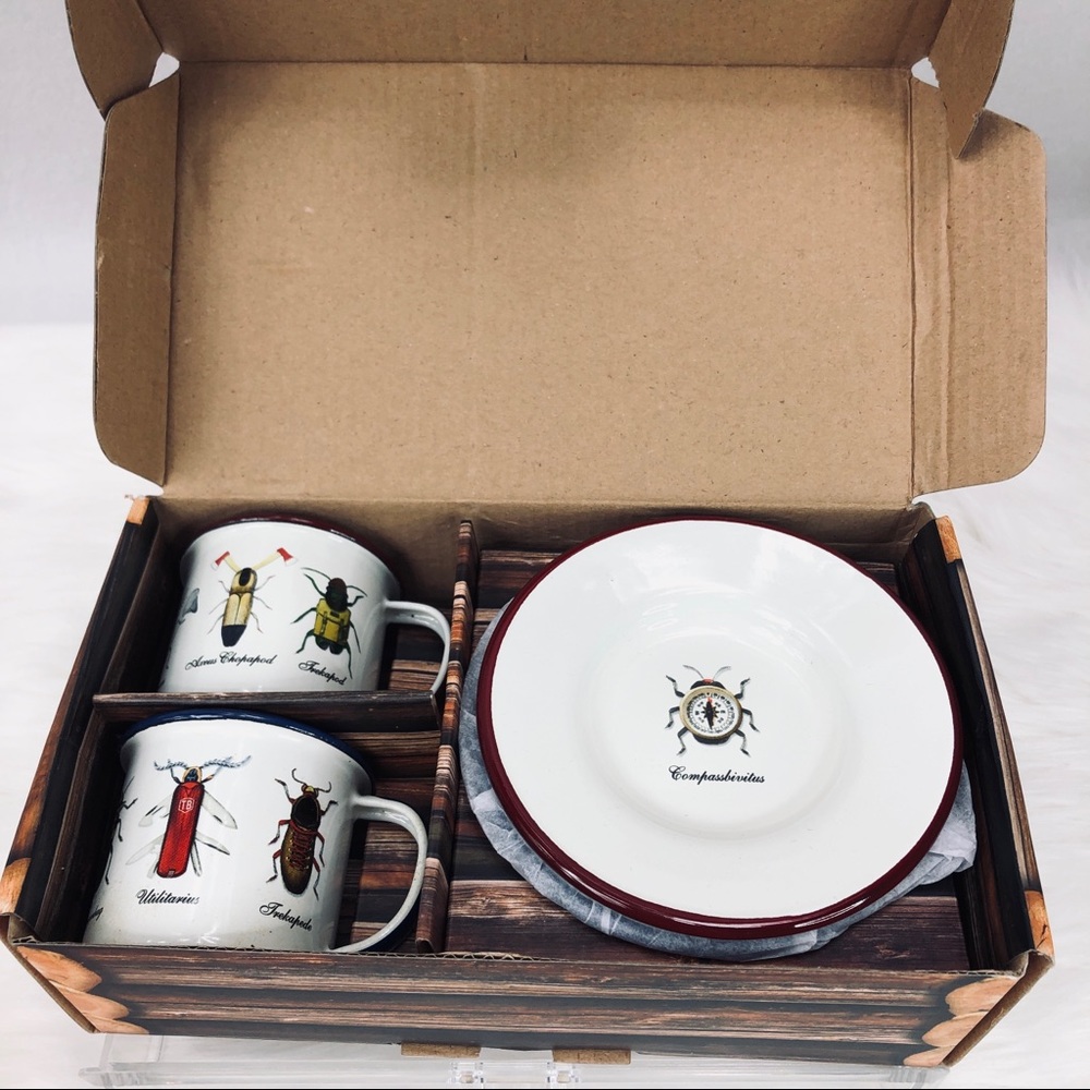 Ted Baker Outdoor Enamel Bug Espresso Coffee Set